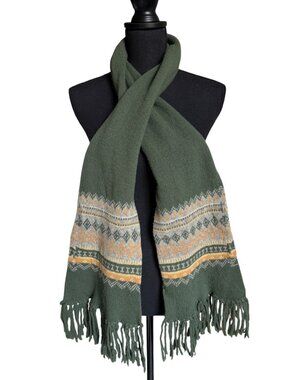 American Eagle 100% Lambswool Scarf (Green)